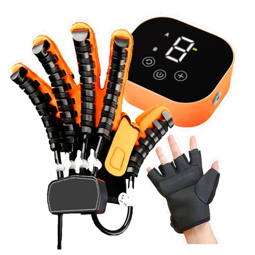 OUOQNUE 2024 New Rehabilitation Robot Gloves, Upgrade Hemiplegia Hand Stroke Recovery Equipment, USB Chargeable and Strength Adjustment, for Restore Hand Function