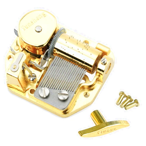 Pursuestar You are My Sunshine Wind Up Music Box Movement, 18 Note Gold Luxury Upgrade Yunsheng Clockwork Musical Mechanism with Metal Gears for DIY Music Boxes