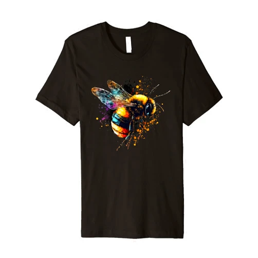 BuzzingBees Watercolor Bee Design for Beekeepers, Apiarists Lovers Premium T-Shirt