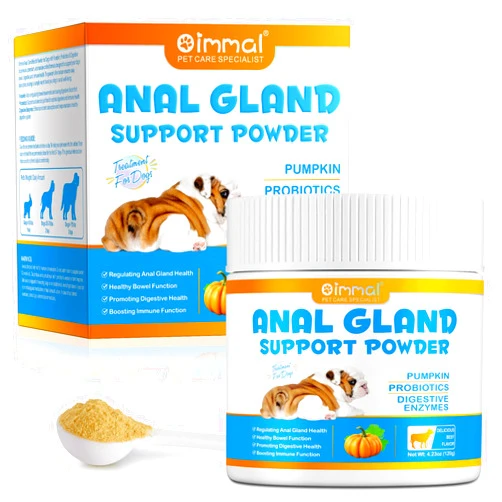 ALIVO Anal Gland Supplement for Dogs, Dog Anal Gland Powder with Pumpkin, Digestive Enzymes & Probiotics, Supports Healthy Bowels & Anal Gland Health - Pet Supplies Anal Gland Support Powder for Dogs - 120g
