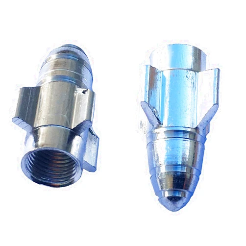 MotorToGo Motorcycle Tire Wheel Valve Stem Caps,2pcs Aluminum Silver Rocket Tire Wheel Valve Dust Cap Cover Compatible for Kawasaki Kawasaki Ninja ZX 10R