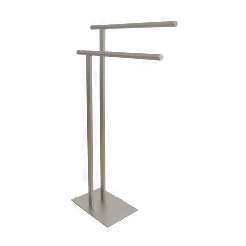 Kingston Brass SCC6038 Edenscape Double L Shape Pedestal Towel-Holder, Brushed Nickel