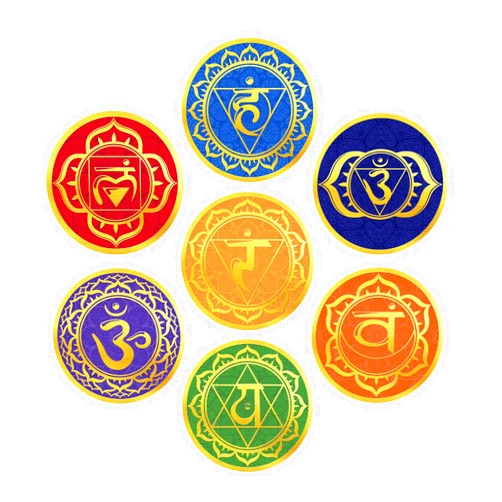 Maydahui 7 Sheets Chakra Wall Stickers Yoga Zen Meditation Room Wall Decals (6x6 Inch) Peel Stick Art Decals Decor for Yoga Studio Decor Yogi Spiritual Gift