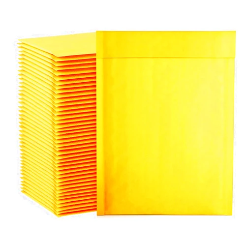 packbabol Kraft Bubble Mailers 6x10 Inch 100 Pcs,Small Self-Sealing Mail Shipping Bags,Yellow Padded Envelopes #0