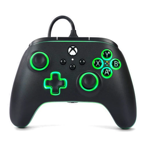 PowerA Advantage Wired Controller for Xbox Series X|S with Lumectra - Black, gamepad, wired video game controller, gaming controller, works with Xbox One and Windows 10/11, officially licensed