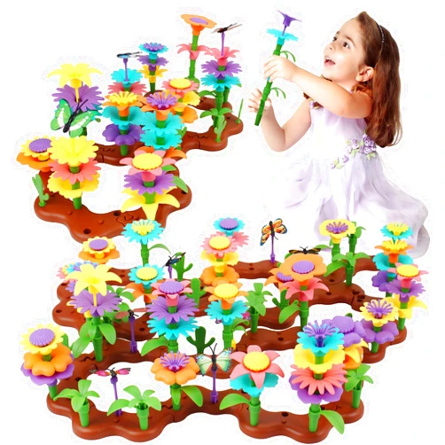 Lecover 272 PCS Flower Garden Building Set for Girls Toys, STEM Gardening Pretend Toys for Kids Age 3 4 5 6 7 Year Old, Educational Activity for Preschool Toddlers Play Set, Toddler Girl Toys