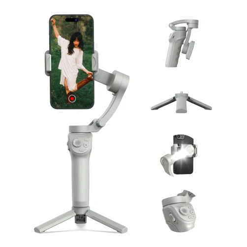 GUEDIEO Phone Gimbal Stabilizer 3-Axis Foldable Gimbal for Video Recording with Face Trakcing TikTok YouTube Vlog Stabilizer for Android and iPhone 15/15 Pro Max/14/14 Pro