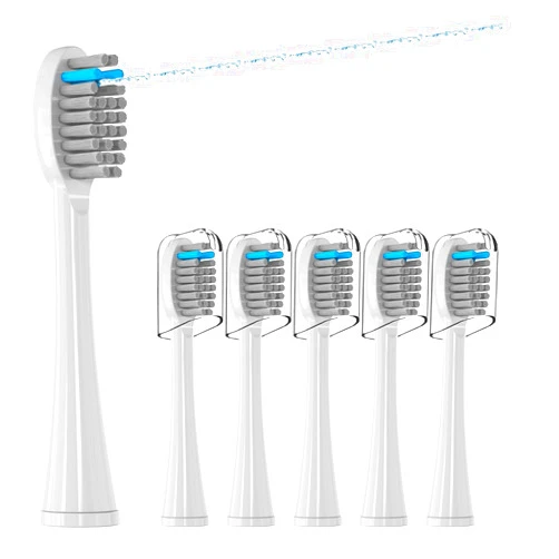 Pisonicleara Replacement Flossing Toothbrush Heads(6-pc) Fit for Waterpik Sonic Fusion 2.0 SF-01, SF-02, SF03 & SF-04 Tooth Brush Refill Pisonicleara