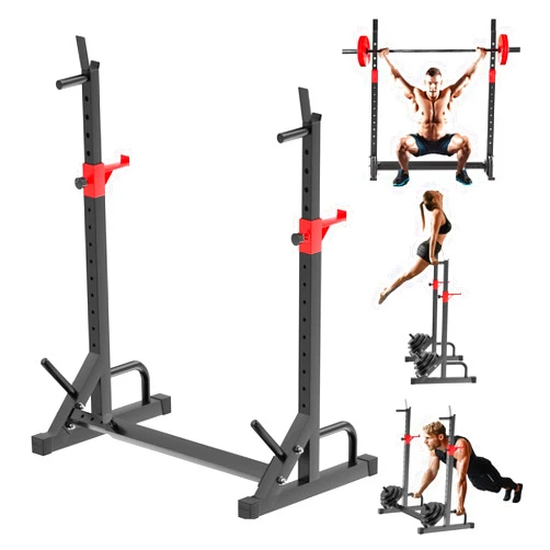 FONBEAR Adjustable Squat Rack, Barbell Rack, Bench Press 550 LBS Max Load Multi-Function Home Gym Weight Lifting Dumbbell Racks Stands - Great for Beginners and Professional Use