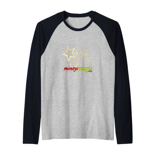 Monty's Magic Stars Raglan Baseball Tee