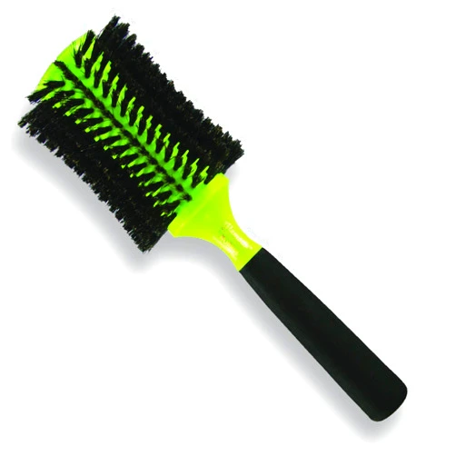 Brushopolis Monroe Glamour Round Styling & Finishing Brush: 100% Natural Bristles, PolyDynamic Core, Foam Handle - Pro