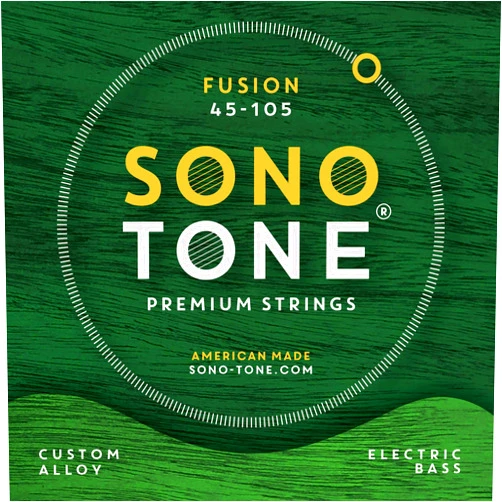SonoTone Fusion Bass Strings, 45-105, Bass Guitar Strings, Custom Alloy Blend, Hand-Wound, Hex Core, Comfortable, Strong, Long Lasting, Tarnish Resistant, Flexible, Articulate, American Made