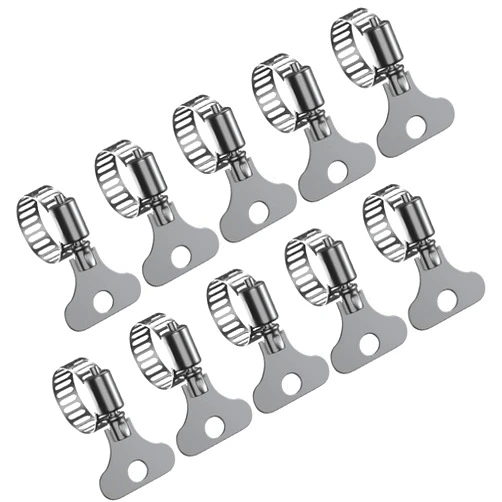 SONAIGER 10PCS Hose Clamps Set, SONAIGER Stainless Steel 3/8''~5/8''(10mm-16mm) Hose Clamp Worm Gear, hose clamps for radiator, Water Pipe, Tube, Fuel Line, making beer and chemistry experiment