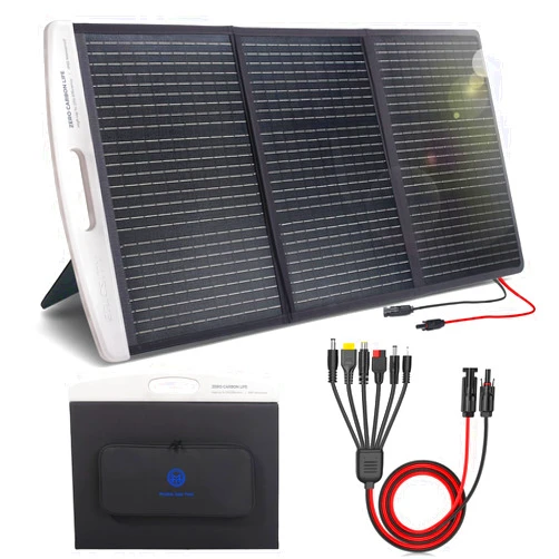 Ericsity 100W Portable Solar Panel,20V Foldable Solar Charger for Power Station Generator,USB-A &Type-C Output, MC4 Connectors and 6in1 Solar Cable,23.5% High Efficiency IP65 Waterproof for RV, Camping