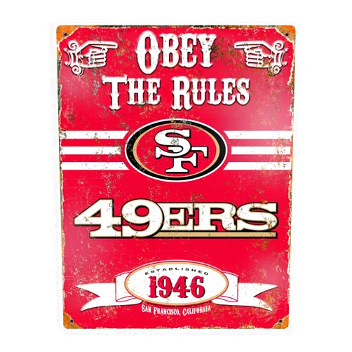 Party Animal NFL Embossed Metal Vintage Pub Signs