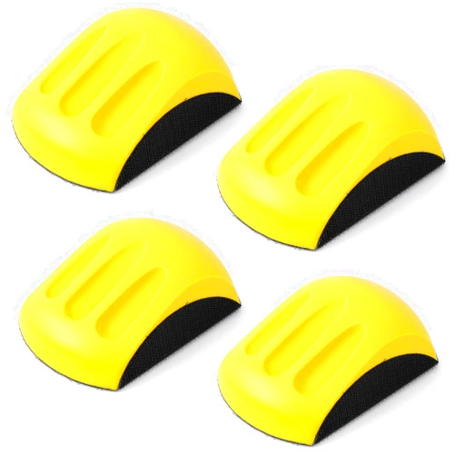 Dansib 4 Pcs 5 Inch Hook and Loop Mouse Hand Sanding Block Hand Sander Block Sanding Mouse for Wood, Furniture Restoration, Home, Automotive Body, Woodworking Tools