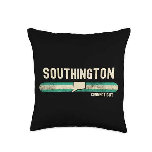 Apparel Southington Souvenirs Connecticut GU05 Southington CT | Connecticut | Travel & 80s Style Throw Pillow