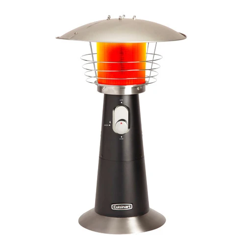 Cuisinart COH-500 Portable Tabletop Patio, 11,000 BTU Outdoor Propane Heater with Safety Tilt Switch and Burner Screen Guard, 100 sq. Foot Heat Range, Black