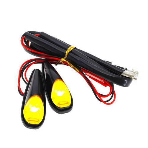 eMagTech 2X Adhesive Motorcycle Turn Lights LED Motorcycle Flush Mount Turn Signal 5W Yellow Light Bulb Lamp LED Indicator Light for Universal Motorbike