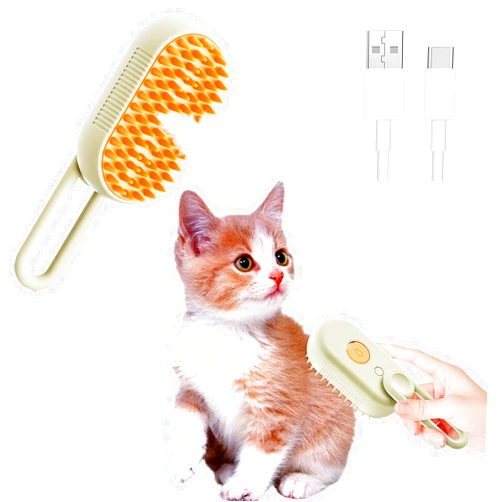PXHDCN Cleaning Slicker Brush, Cat Brush with Release Button, Dog Shedding Brush for Grooming, Cat Comb Pet Massage Tool Suitable for Long or Short Pet Hair Cleaner, Removes Tangles & Loose Fur（Square）
