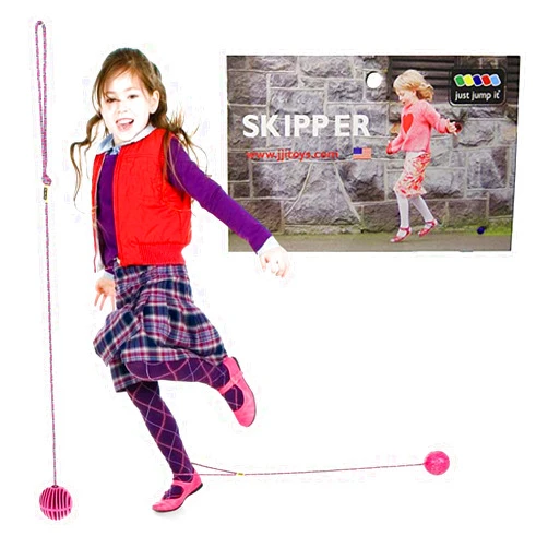 Just Jump It Ankle Skip Ball Foldable Wheel Skip It Jump Rope for Kids Exercise Equipment and Agility Toy - Pink
