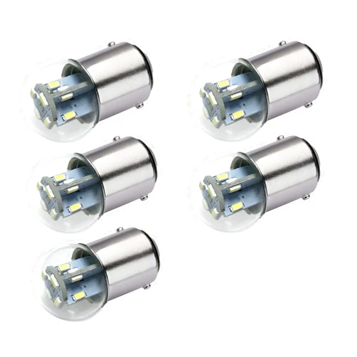 Aero-Lites - HIGH PERFORMANCE LED DESIGNS Aero-Lites.com #90 Miniature Bulb LED Replacement | 12/14 Volt AC/DC | Base Style: BA15D | Replaces Filament Bulbs: #90, #68, #96, #1178 ((03) Pure White; 5-Pack)