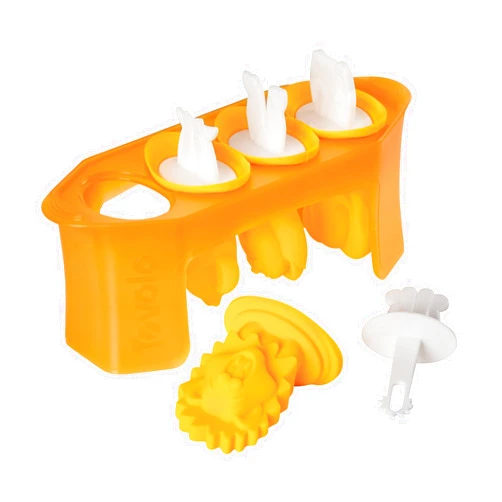 Tovolo Zoo Crew Pop Molds (Set of 4) - Reusable Mess-Free Silicone Popsicle Molds with Sticks and Drip-Guards for Easy Homemade Snacks