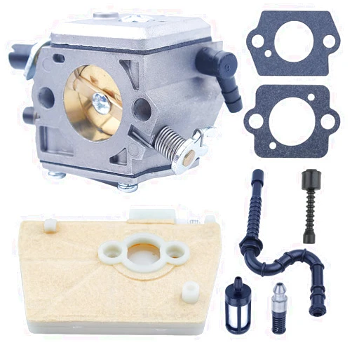 Mtanlo 2 SETS Carburetor Kit Air Oil Fuel Filter Line For Stihl 038 MS380 MS381, Carburetor, Air Filter, Fuel Filter, Fuel Line, Oil Filter, Oil Line
