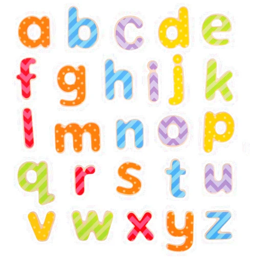 Bigjigs Toys Educational Wooden Magnetic Letters - Lowercase