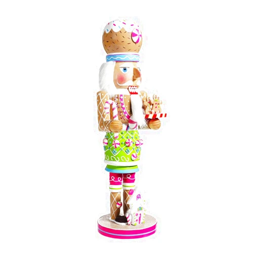 Kurt S. Adler Kurt Adler 16-Inch Wooden Gingerbread Nutcracker, 16in, Multi