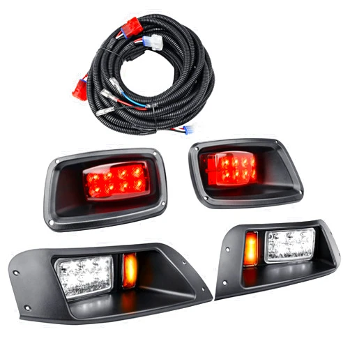Srosant LED Headlight Tail Light Kit Compatible with EZGO TXT 1996-2013 Golf Carts Lighting kit 12V for Gas and Electric Street Legal Waterproof