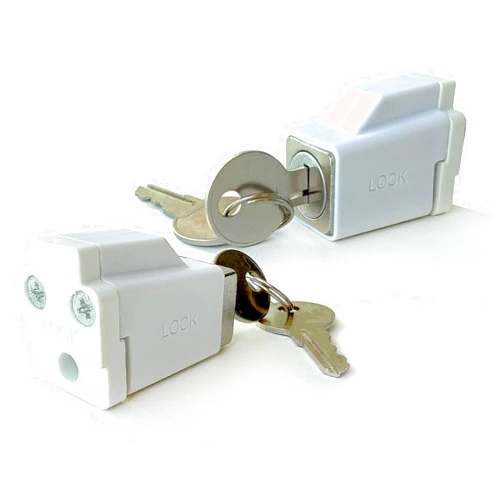 Lizipai 2 Pack Sliding Window Stopper Lock with 2 Keys - for Thickness 1/4