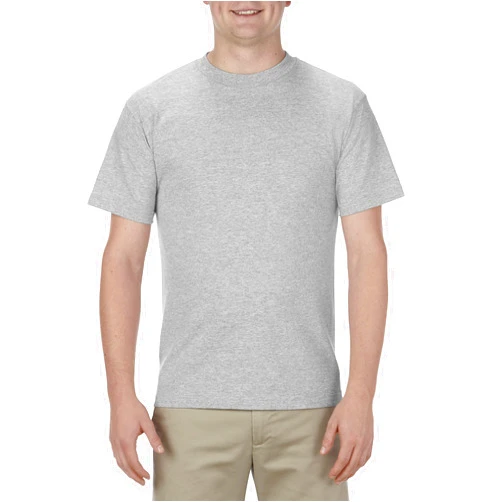 Alstyle Apparel AAA Mens Classic Cotton Short Sleeve T-shirt, Athletic Heather Gray, Large