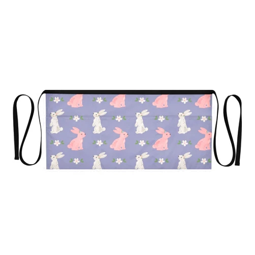 Selerdon Rabbits Bunny Server Apron Half Waist Aprons Chef Apron for Women Men Home Cooking