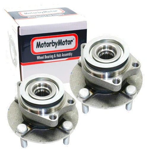 MotorbyMotor 513344 Front Wheel Bearing and Hub Assembly 2WD with 4 Lugs fits for 2009-2014 Nissan Cube Low-Runout OE Directly Replacement Wheel Hub Assembly FWD-2pc Set