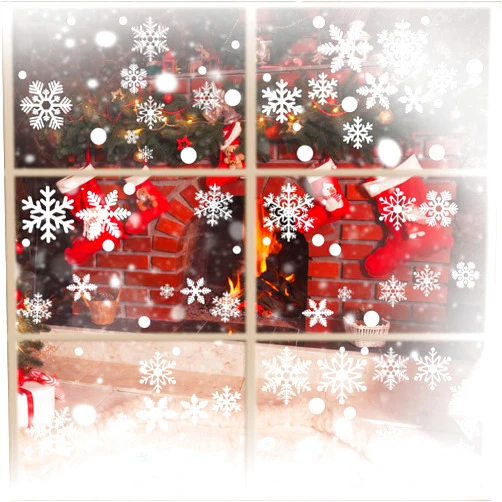 Afmivs Snowflake Window Clings for Glass Windows, 321pcs Christmas Window Clings for Glass Windows, 9sheets Winter Window Clings for Glass Windows, Christmas Window Stickers for Glass, Holiday Office