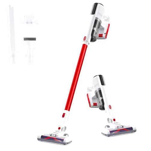 Micol Cordless Vacuum Cleaner 20Kpa Stick Vacuum Cleaner 3 Power Modes Lightweight 4 in 1 Handheld Vacuum 35 Mins Max Runtime Detachable Battery for Multi-Surface Pet Hair Cleaning, 007 Red