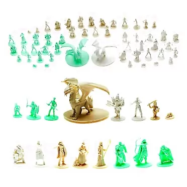 House of Bodian Mythical Heroes Mini Figure Set for RPGs - 93 Pcs in 16 Designs - Heroes and Monsters - Suitable Size for DND