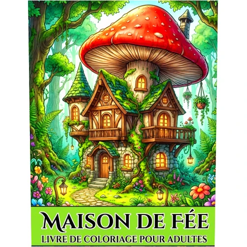Mathieu pell Maisons de Fées – Livre de Coloriage pour Adultes: Cahier de coloriage adulte fantasy, maisons magiques, monde imaginaire et univers féerique (French Edition)