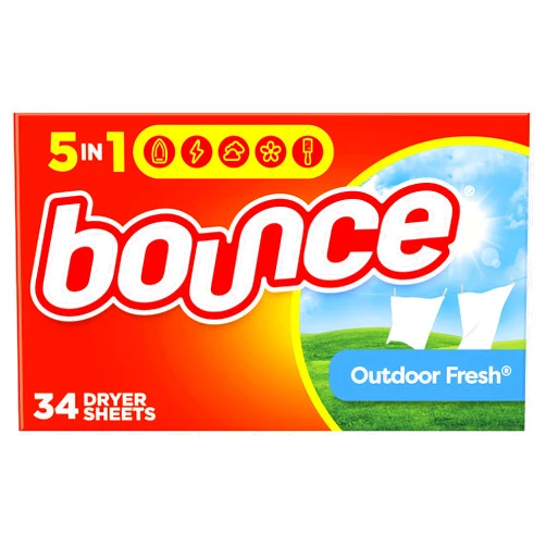 Bounce Fabric Softener Dryer Sheets, Outdoor Fresh Scent, 34 Count