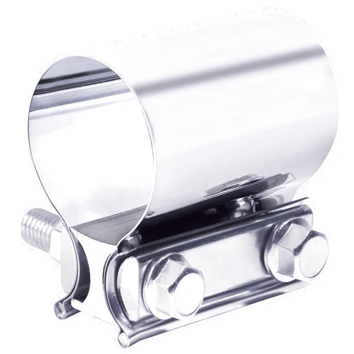 Bylikeho Exhaust Clamp,Car Accessories Stainless Butt Joint Band Clamp Sleeve Coupler,2.0” 2.25” 2.5” 2.75” 3.0” 4.0” Exhaust Pipe Clamp Muffler Band Clamp Sleeve,Fit for Exhaust Pipe (2.25 inch)