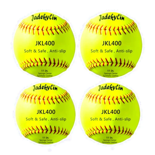 Jadekylin Safety & Soft Softball for Practice,Training and Recreation (11 & 12 inch)