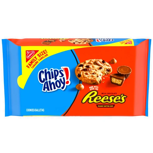 CHIPS AHOY! Reese’s Peanut Butter Cup Chocolate Chip Cookies, Family Size, 14.25 oz