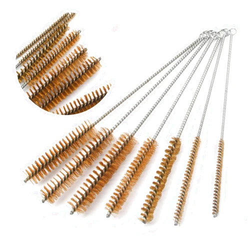 Pretwad Tube Brush Kit 7pcs Brass Wire Tube Brushes Stainless Steel Bottle Brush Long Handle 11'' Wire Brushes for Cleaning Wire Pipe Tube Cleaner - 6mm/8mm/10mm/12mm/15mm/20mm/22mm