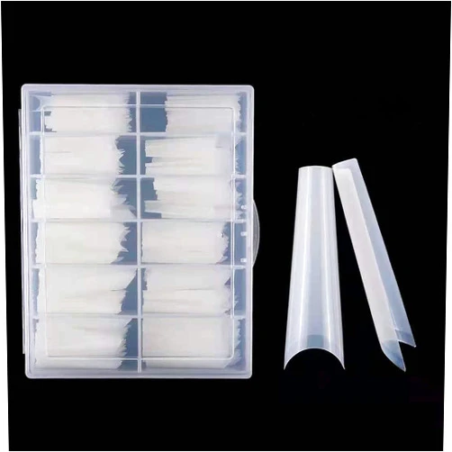 Yimart Coffin Nail Tips,Acrylic Nail Tips, French Coffin Ballerina Nail Tips, Clear Ballerina Nail Tips,YIMART 240pcs/box XXL Extra Long French Nail Tips for Nails Salon and Home DIY(Natural With Box)