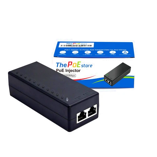 ThePoEstore Gigabit PoE+ Injector Adapter - 30W 48V Power Over Ethernet Plus - 10/100/1000Mbps IEEE 802.3af/at Compliant - Up to 100 M (328 ft) Range, by ThePoEstore