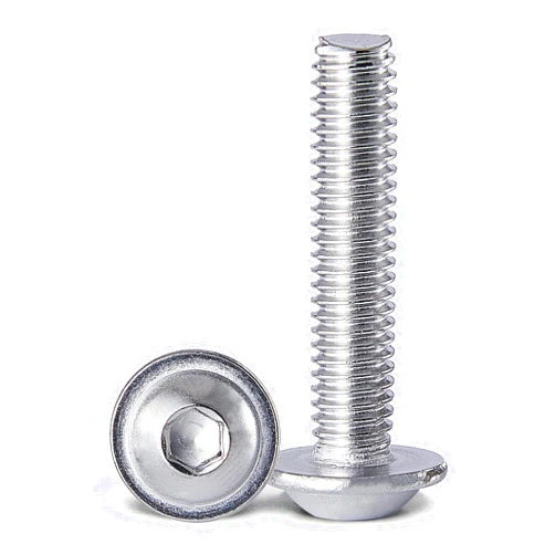 Cicidorai M6-1.0 x 12mm Flanged Button Head Socket Cap Screws Bolts, 304 Stainless Steel 18-8, Allen Socket Drive, Bright Finish, Full Machine Threads, Quantity 25