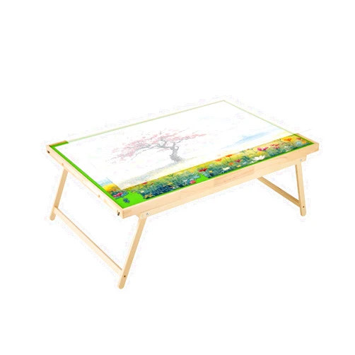 Ekomx 2000 Pieces Large Size Puzzle Table with Folding Legs, Wooden Jigsaw Puzzle Board with 4 Drawers and Transparent Protective Cover, Portable Puzzle Gift for Adults, 35''X26''