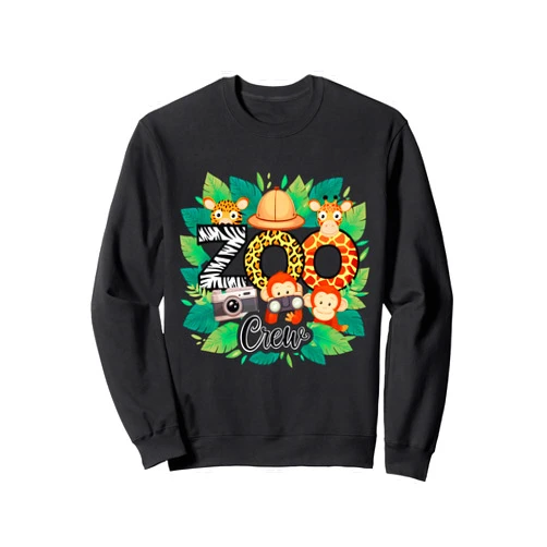 Children Off to the Zoo day trip vacation at zoo Zoo Leopard Crew Safari Animal Kingdom Zoo Keeper Kids Gifts Sweatshirt