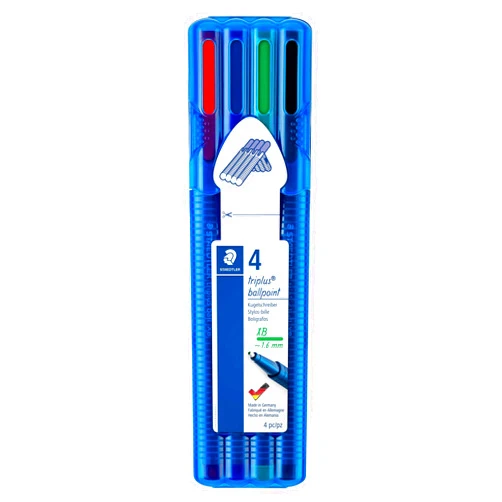 STAEDTLER 437 XBSB4 Triplus Ballpoint Pen (Pack of 4)